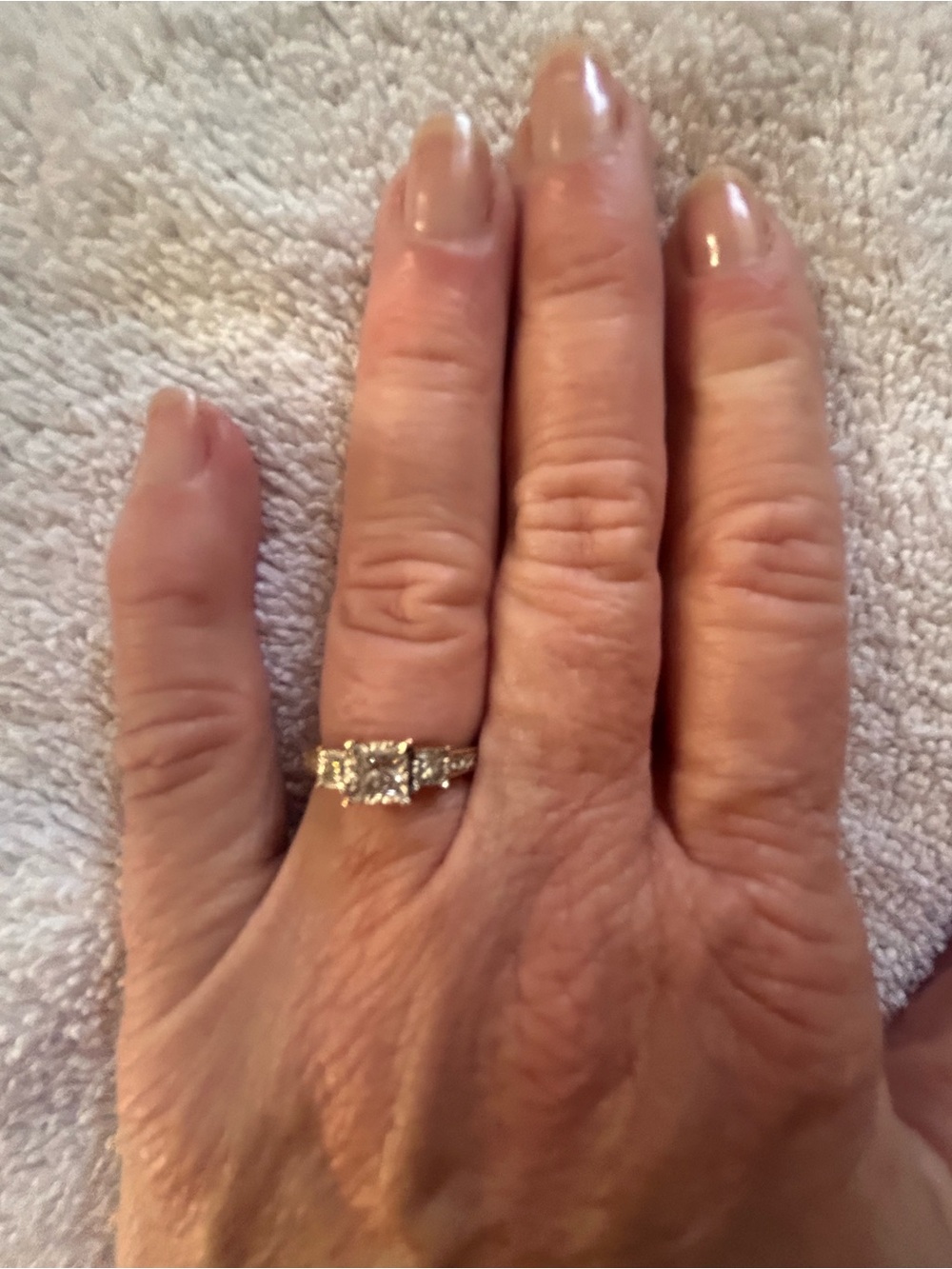 Kay’s Jewelers Sterling Silver Clear Crystal Promise Ring - White - size 5